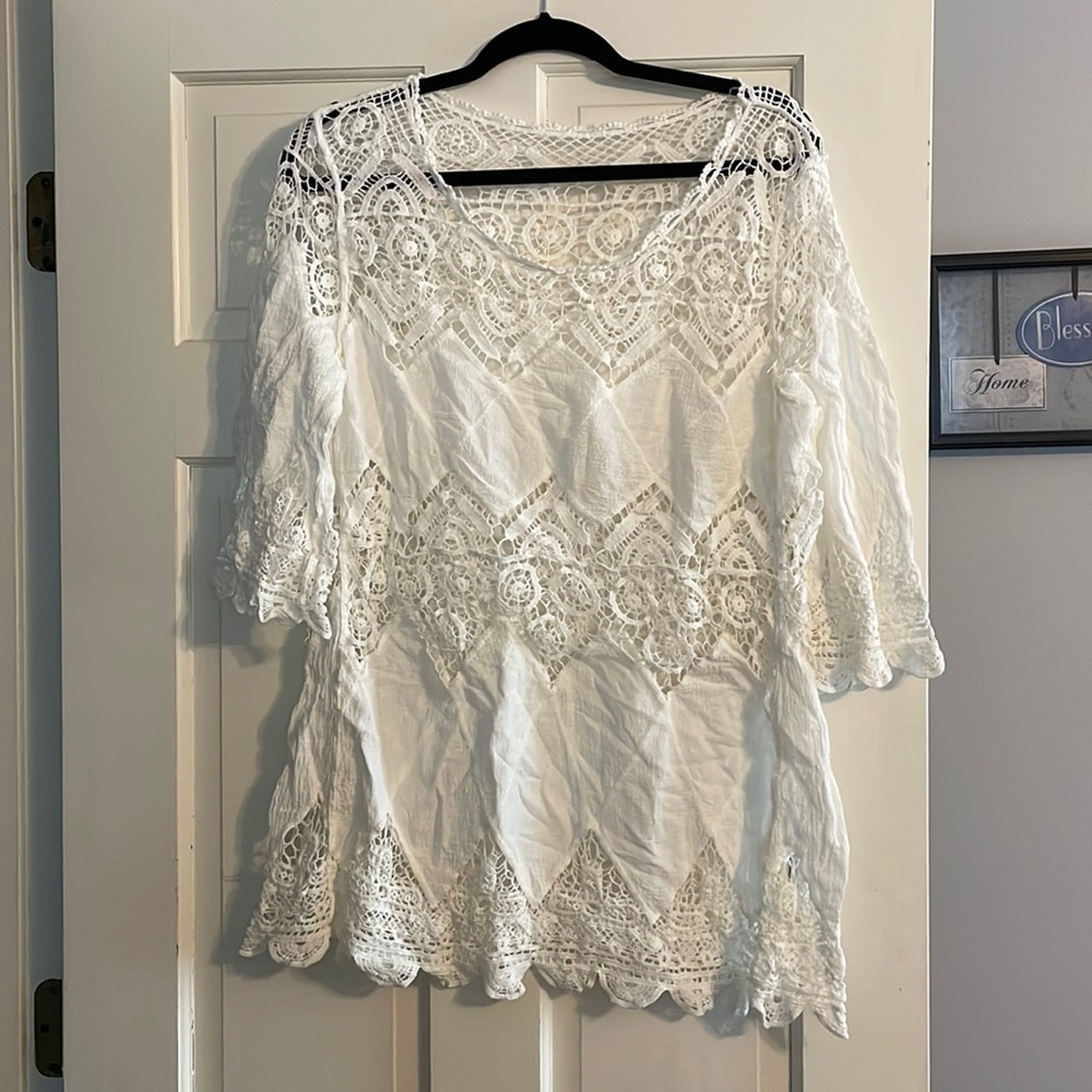 Amazon white swim cover up